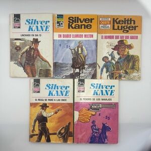 Vintage Spanish Western Pocket BooksLot  Silver Kane Bravo Oeste
